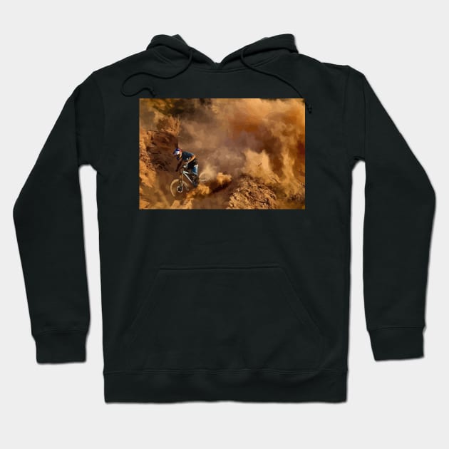 Gee Atherton Roost Dust Painting Hoodie by gktb